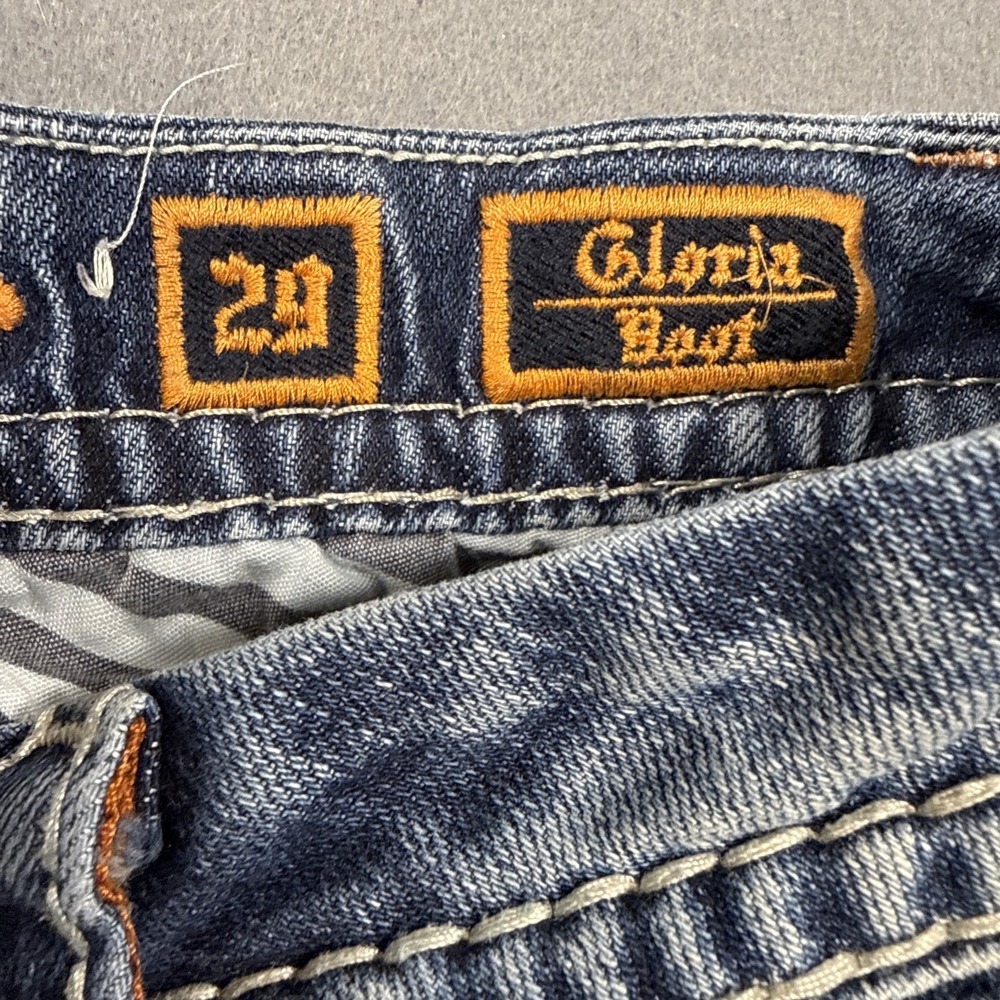Rock Revival Gloria Boot Jeans Women's 29 Fleur rhinestone distressed - Picture 9 of 10